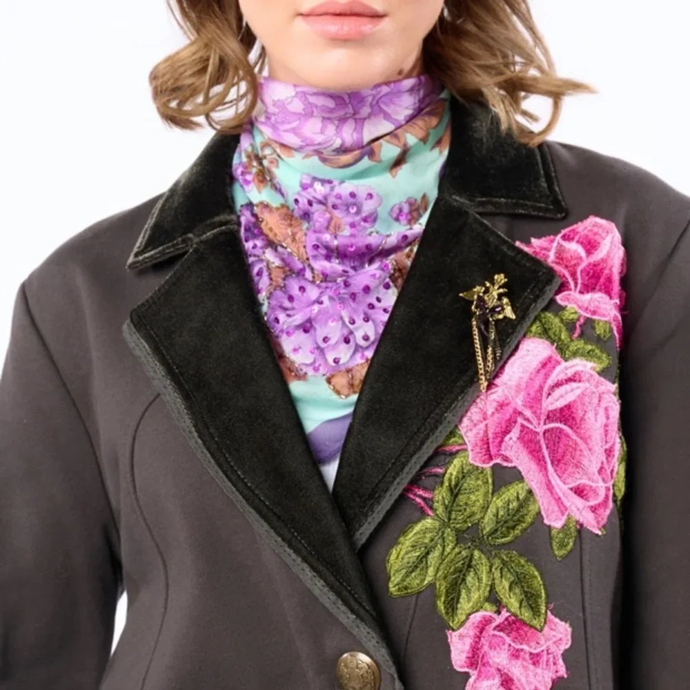 Aratta Silent Journey Beauty Embellised Bandanna Scarf NWT